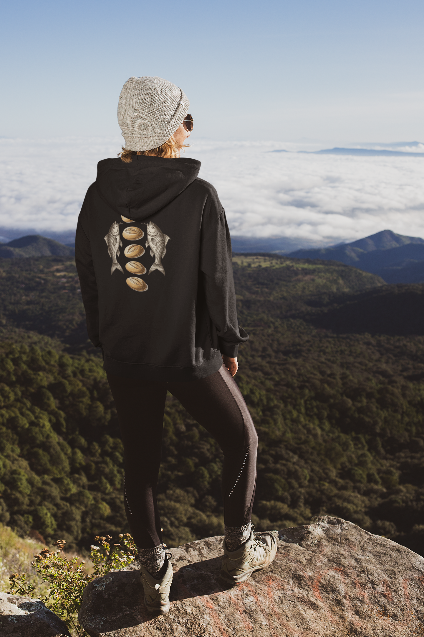 Shadow Hoodie '5 Bread 2 Fish'