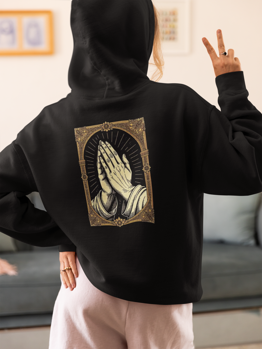 Shadow Hoodie 'Praying Hands'